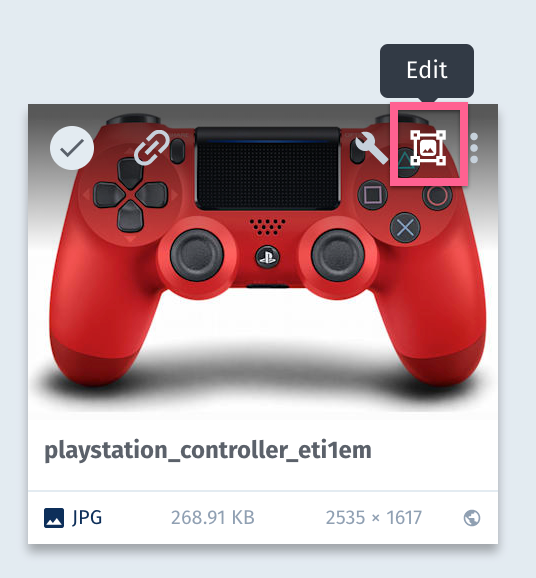 Cloudinary Edit Image Screenshot
